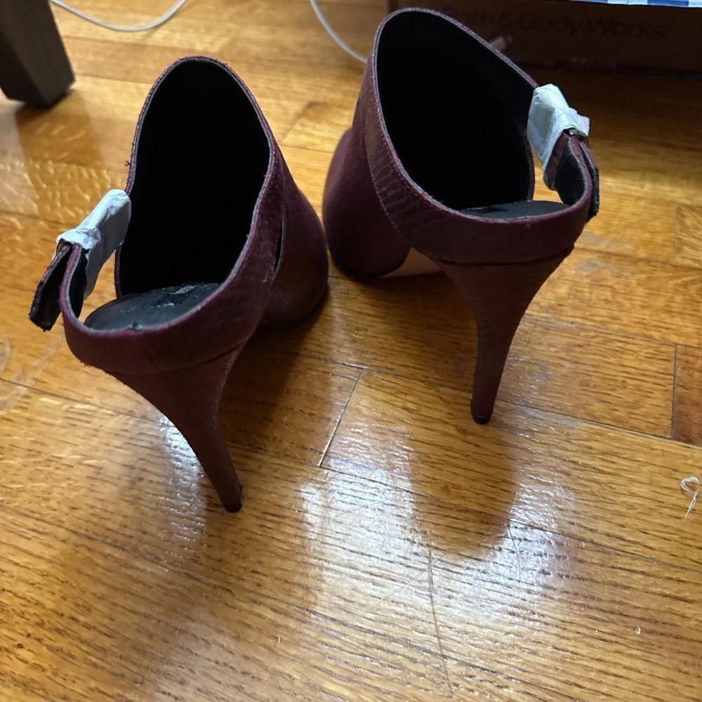 Oxblood Kensie Foster Slide Booties Size 8 EUC - Picture 4 of 6